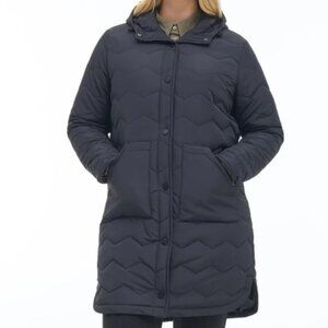 Black Quilted Fall Coat #2218
